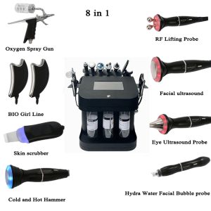 HR-2001 small bubble facial beauty machine 8 in 1 Small Bubble Hydrafacial Machine | Professional Salon Multifunctional Facial Beauty Device