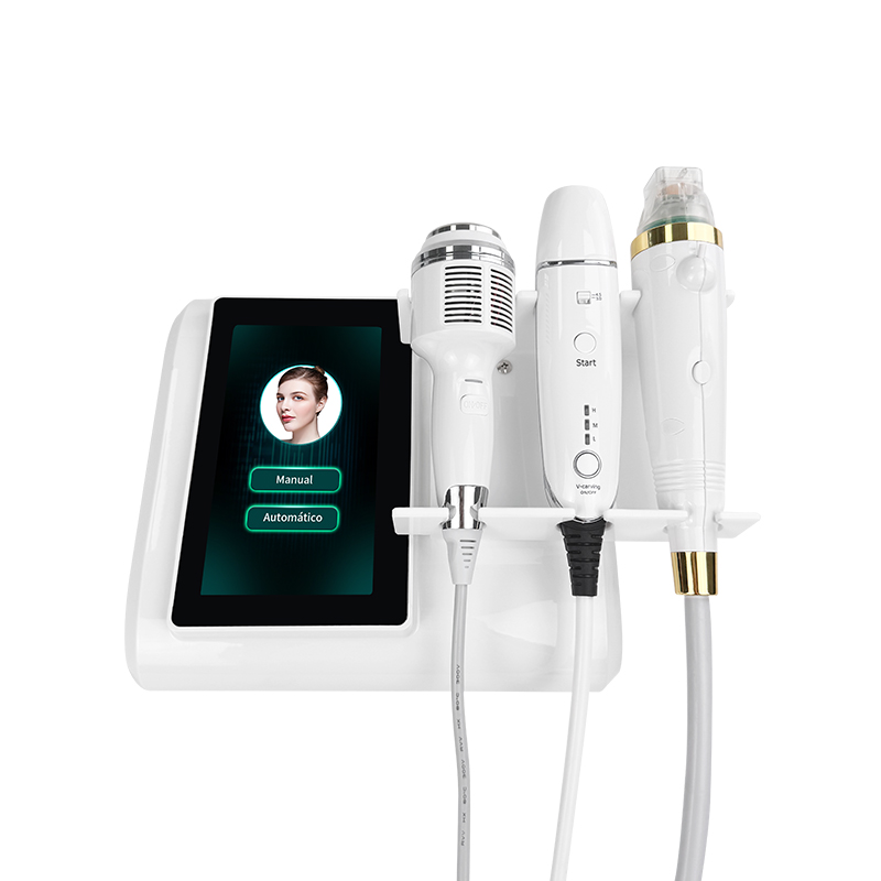 HR-4001 3 In 1 fractional rf microneedle beauty device V-Max RF Microneedle Ice Hammer Facial Anti Aging Skin Rejuvenation Device