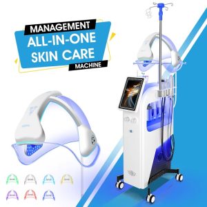 HR-M26 11 IN 1 All-in-One oxygen facial dome led light therapy machine Skin Care Management Machine Oxygen Facial Dome & Hydra Dermabrasion Salon Device