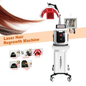 JK1504 6 in 1 Laser Hair Regrowth Machine with Scalp Analyzer | Red Light Therapy Hair Loss Treatment Device for Salon
