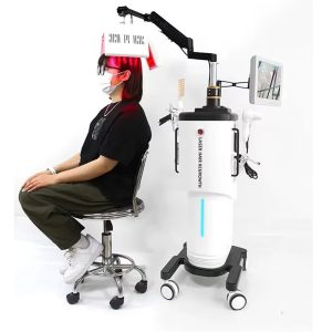 JK1506 Vertical Laser Hair Regrowth Machine with HD Scalp Analyzer | 5 in 1 Red Light Hair Loss Treatment Machine for Salon