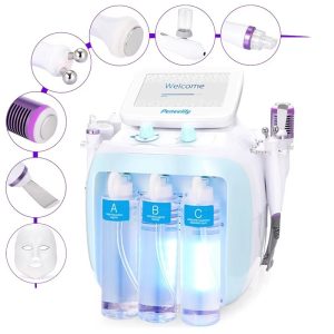 SR-AF1328 7 in 1 Hydra skin facial Machine Small Bubble, Oxygen Injection, Ultrasonic, Hot Cold Hammer, Bio Microcurrent, Skin Scrubber, LED Mask Salon Facial Machine