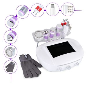 SR-MJ1808 8 in 1 Multifunctional Facial Machine Ultrasonic, Microcurrent, Cold Hot Hammer, Skin Scrubber, Diamond Microdermabrasion Salon Skin Care Machine