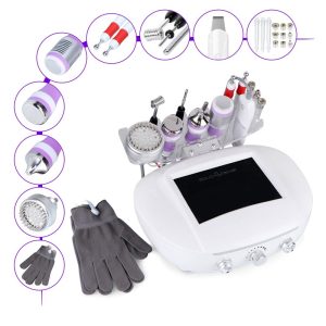 SR-MJ1809 9 in 1 multifunctional facial machine microdermabrasion facial ultrasonic facial microcurrent facial cold hot hammer facial device
